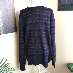 Perry Ellis men’s royal black and cherry sweater